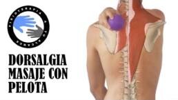 Dorsalgia o dolor dorsal, masaje con pelota